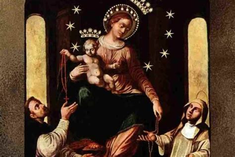  La Madonna del Rosario – Un Ritratto di Devozione e Luce Divina in Tinta